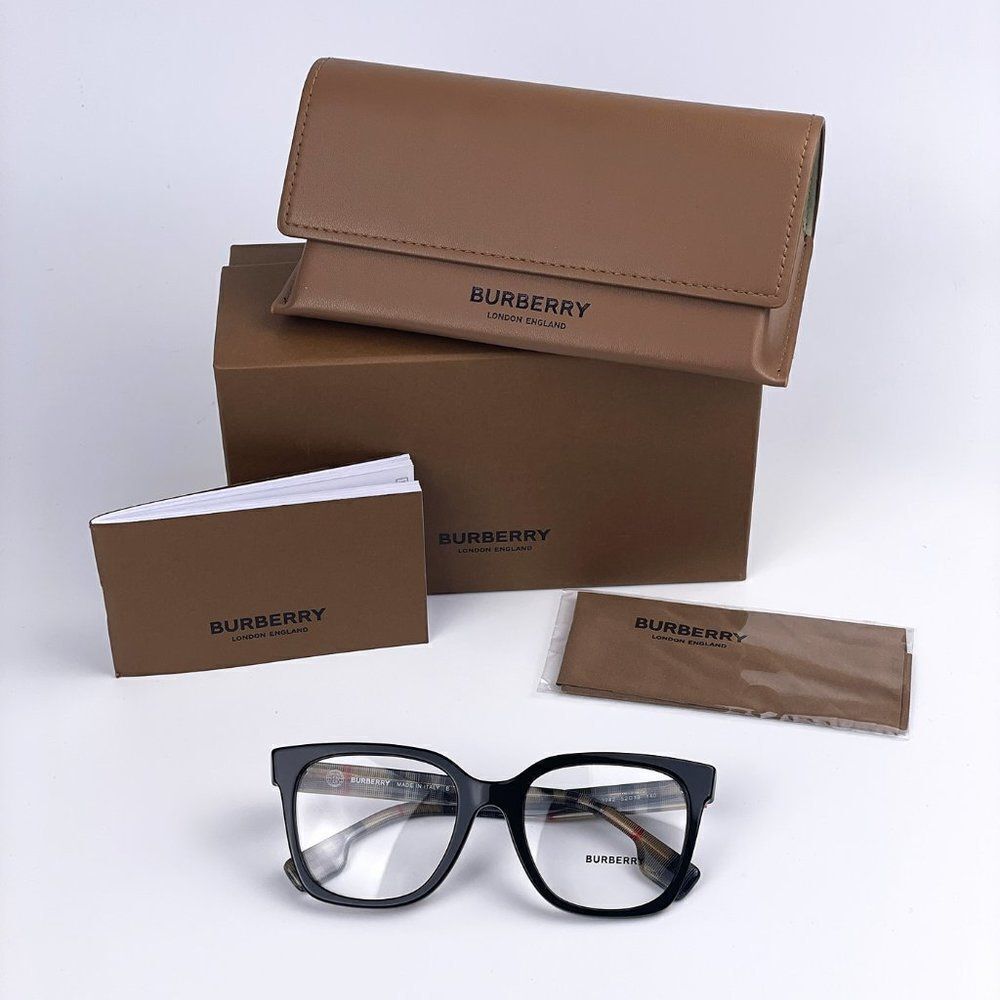 NEW Burberry Evelyn BE2347 3942  Black Square Women Eyeglasses - Picture 6 of 9